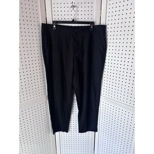 Willit Mens 36x28 Black Cotton Linen Blend Straight Leg Pants Trousers